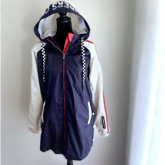 MEMBERS ONLY 90s Colorblock Winter Rain Parka  Jacket Size S - Picture 9 of 11